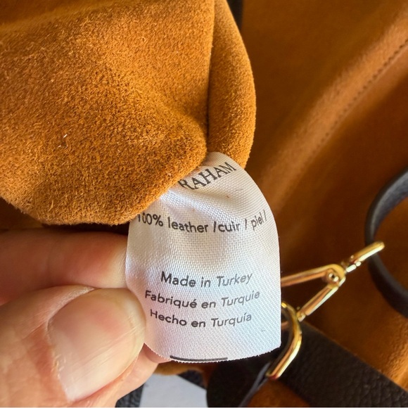 Mark & Graham Boho Suede Camel Brown Large Slouchy Hobo Tote Bag - Picture 9 of 15